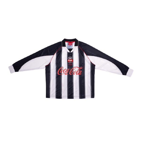 Coca Cola Jersey Oversized era-won แขนยาว สำหรับคุณผู้ชาย ลาย Coca Cola สีดำ/ขาว ICCSHOPPING