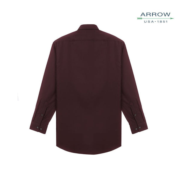 ARROW เสื้อเชิ้ต Non Iron แขนยาว ทรง Slim สีแดงมารูน รุ่น MACS808 MR ICCSHOPPING