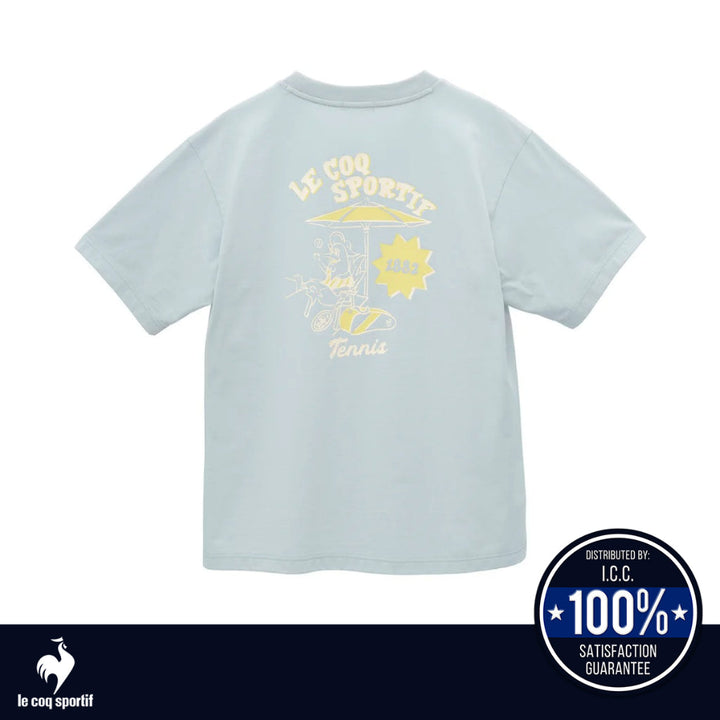 le coq sportif เสื้อยืดแขนสั้นลายกราฟิกกีฬา (ลำลอง, ออกกำลังกาย, กันแดด, แห้งเร็ว, T-shirt, Sport) ICCSHOPPING