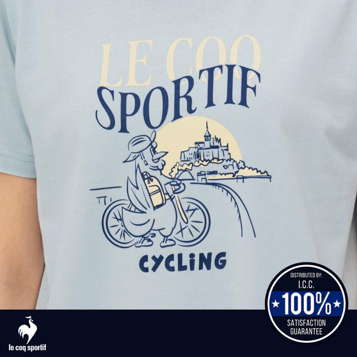 Le Coq Sportif เสื้อยืดแขนสั้นลายกราฟิก ผู้หญิง ICCSHOPPING