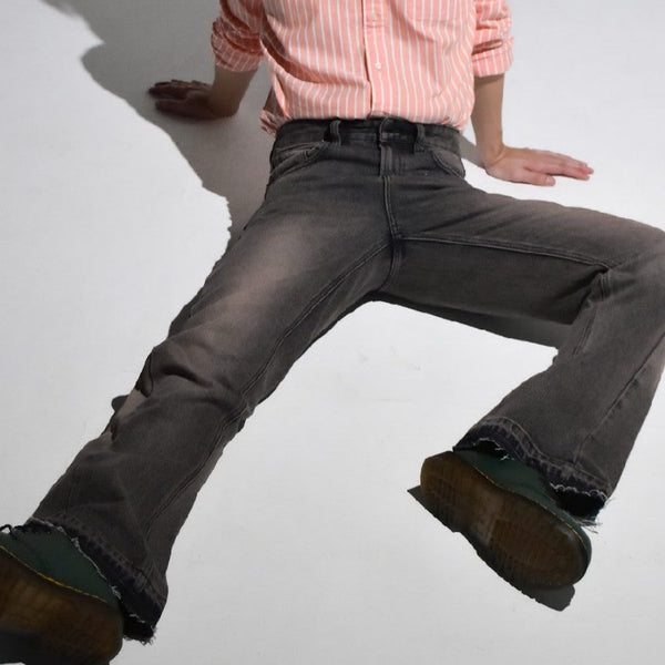 era-won กางเกงยีนส์ขาม้า รุ่น SEMI-FLARE DENIM 5 POCKET สี Mixed wash สีผสมพิเศษ-Draft ICCSHOPPING
