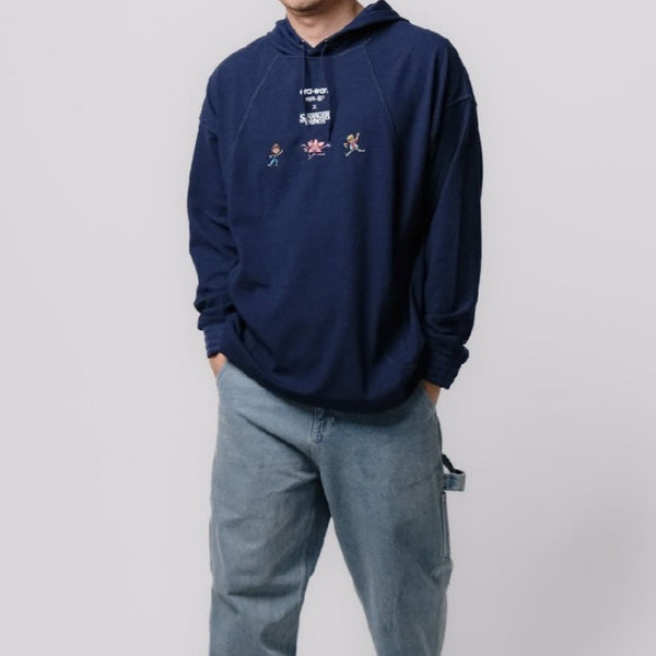 era-won เสื้อฮู้ด Hoody Sport era-won x Stranger Things สี Navy-Draft