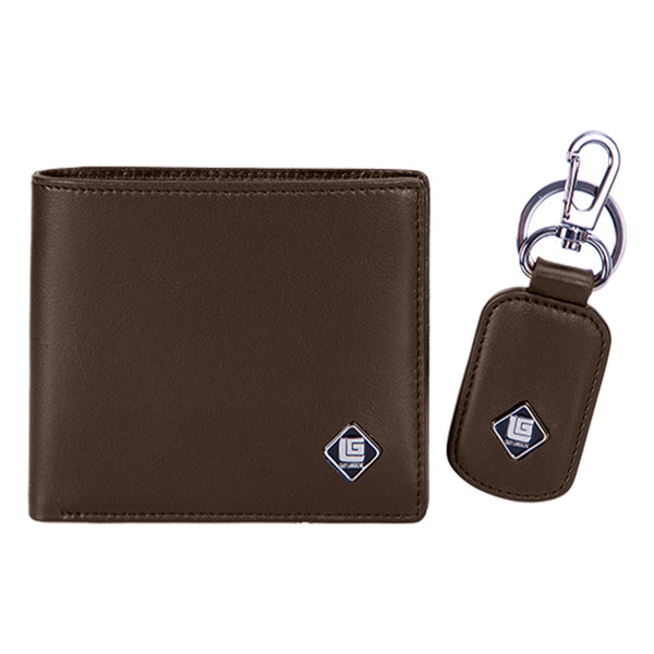 Guy Laroche Gift Set กระเป๋าสตางค์ + พวงกุญแจ - สีน้ำตาล รุ่น MGG0301KS6BRX ICCSHOPPING