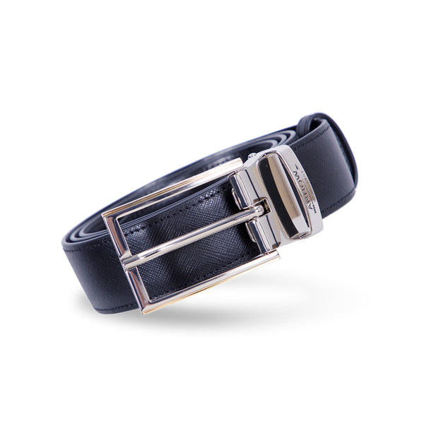 ARROW เข็มขัดผู้ชาย หัวหมุด Pin Belt (หนังวัวแท้จากอิตาลี)  สีน้ำตาล มี 2 ขนาดความยาวให้เลือก  รุ่น MYCB126