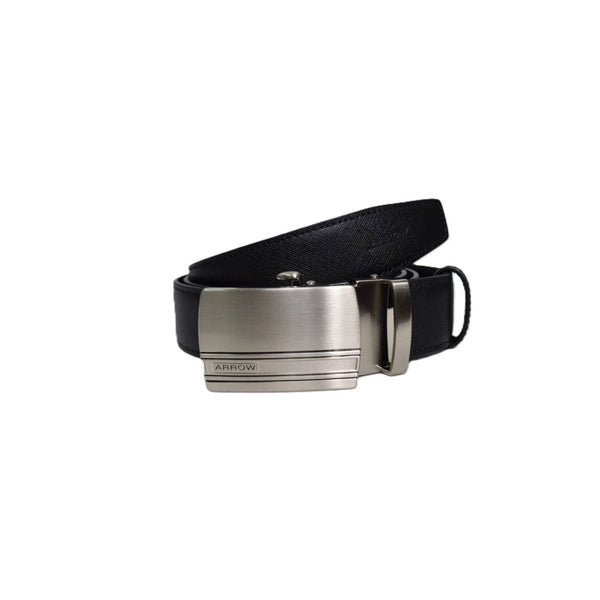 ARROW เข็มขัดผู้ชาย หัวออโต้ล็อค  Auto Belt (หนังวัวแท้จากอิตาลี) สีดำ รุ่น MYCB617