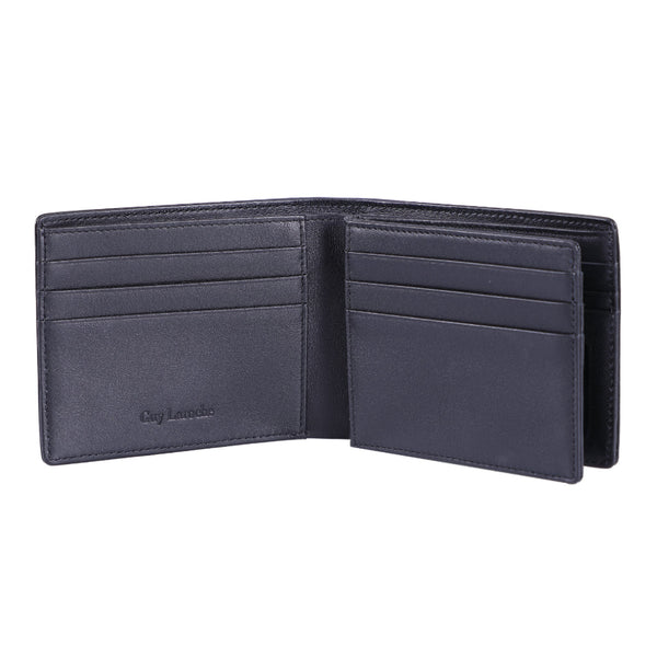 Guy Laroche กระเป๋าสตางค์หนังอัดลายลิ้นจี่ 16 การ์ด มีชิ้นเครดิต สีดำ รุ่น MGW0782MS6BLS ICCSHOPPING