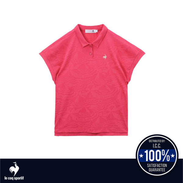 LE COQ SPORTIF GOLF เสื้อกอล์ฟแขนสั้นลาย Jacquard Marine Parasol
