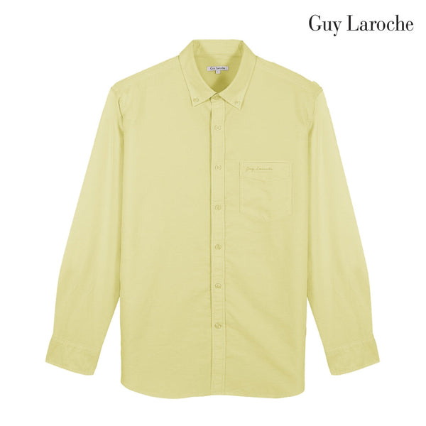 Guy Laroche เสื้อเชิ้ตแขนยาว ผ้าฝ้าย 100% ทรง REGULAR FIT สีเหลือง รุ่น BA6102S6YE