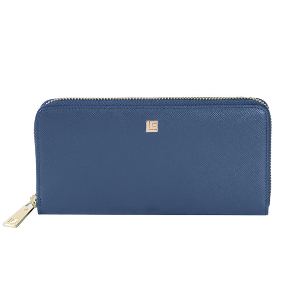 Guy Laroche กระเป๋าสตางค์ผู้หญิง กระเป๋าหนัง ซิปรอบยาว สีกรมท่า รุ่น AGP0863ZS6NVL ICCSHOPPING
