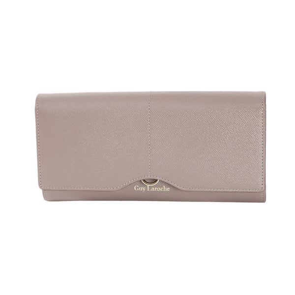 Guy Laroche กระเป๋าสตางค์ผู้หญิง กระเป๋าสตางค์ 2 พับยาวแบบบางสีชมพู รุ่น AGP09132S6PIL