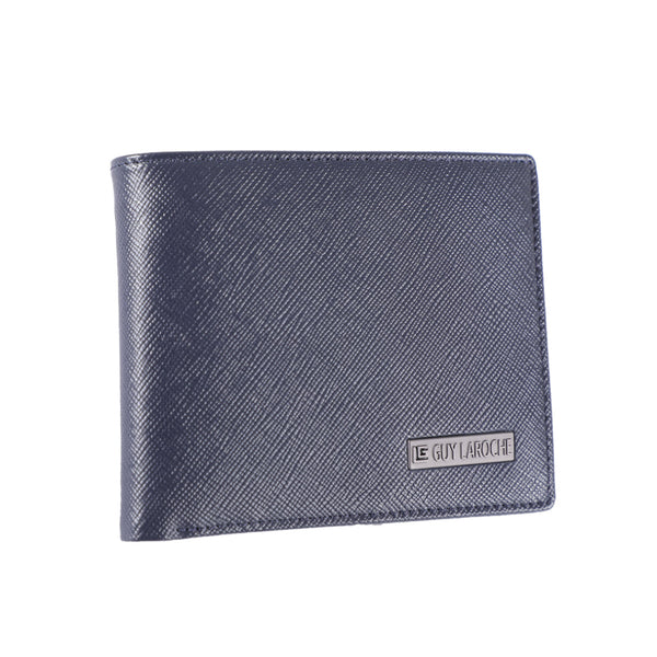Guy Laroche กระเป๋าสตางค์ผู้ชาย หนังอัดลายซาเฟียโน่ 8 การ์ด สีกรมท่า รุ่น MGW08618S6NVS