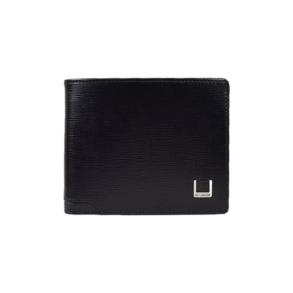Guy Laroche กระเป๋าสตางค์ผู้ชาย หนังอัดลายซาเฟียโน่ 8 การ์ด สีดำ รุ่น MGW06518R6BLS