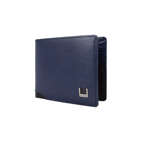Guy Laroche กระเป๋าสตางค์ผู้ชาย หนังอัดลายซาเฟียโน่ 8 การ์ด สีกรมท่า รุ่น MGW06518R6NVS Guy Laroche