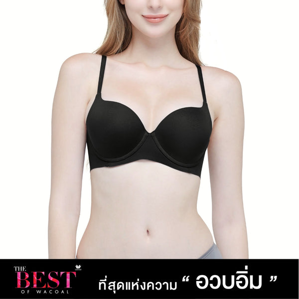 Wacoal ชุดชั้นเนียน บราดันทรงมีโครง เสริมฟองน้ำหนา รุ่น WB5P79