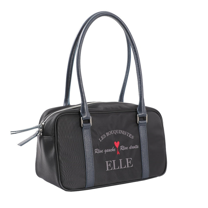 ELLE กระเป๋าสะพาย รุ่น PARIS STORY ทรง PILLOW BAG ทรงหมอน ผ้าไนลอนสีดำ EWH822 ICCSHOPPING