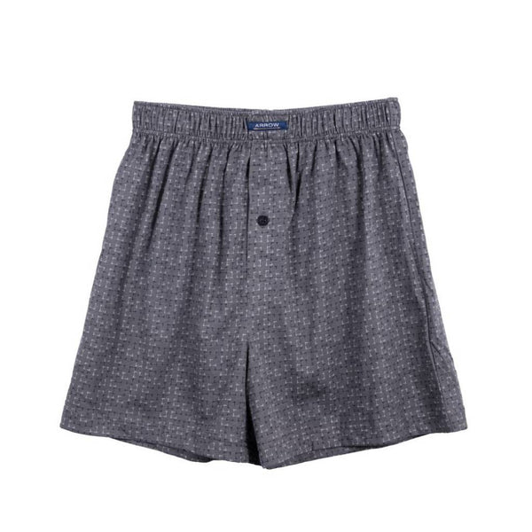[ NEW ITEM ] ARROW BOXER SHORTS กางเกงบ๊อกเซอร์ชาย พิมพ์ลาย สีเทา  MXWX120 ICCSHOPPING