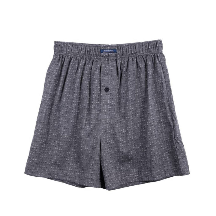 [ NEW ITEM ] ARROW BOXER SHORTS กางเกงบ๊อกเซอร์ชาย พิมพ์ลาย สีเทา  MXWX120 ICCSHOPPING