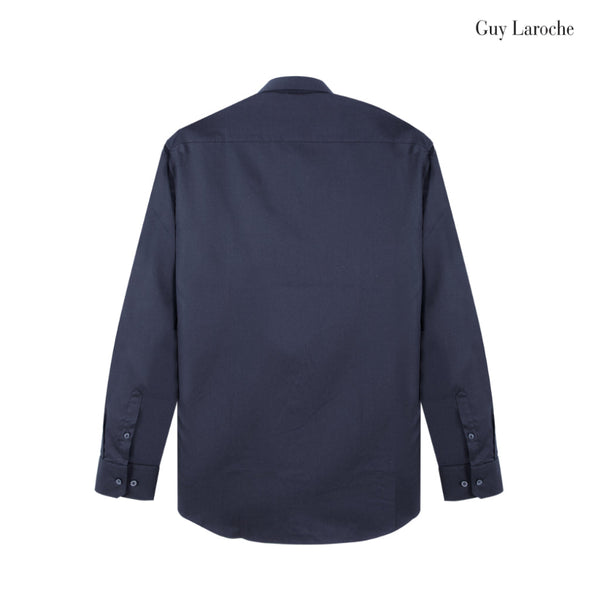 Guy Laroche เสื้อเชิ้ตแขนยาว เนื้อผ้า Polyester/Bamboo นุ่ม ลื่น ทรงสวย ทรง SLIM FIT BAB6252P5BL ICCSHOPPING