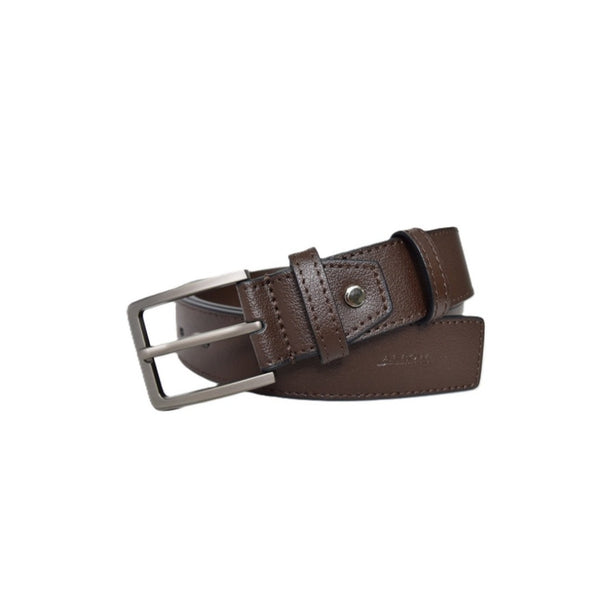 ARROW  เข็มขัดผู้ชาย หัวหมุด Pin Belt (หนังวัวแท้อิตาลี) สี น้ำตาลเข้ม รุ่น MYCB142-DW ICCSHOPPING