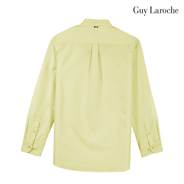 Guy Laroche เสื้อเชิ้ตแขนยาว ผ้าฝ้าย 100% ทรง REGULAR FIT สีเหลือง รุ่น BA6102S6YE ICCSHOPPING