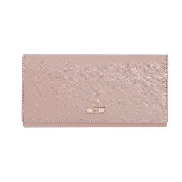 Guy Laroche กระเป๋าสตางค์ผู้หญิง 2 พับยาว หนังลาย safiano สีน้ำตาล รุ่น AGP09552S6BRL ICCSHOPPING