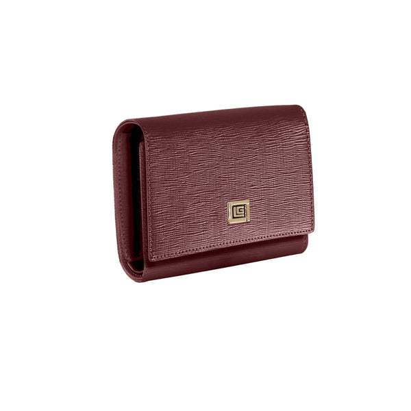 Guy Laroche กระเป๋าสตางค์ผู้หญิง สามพับกลาง สีแดง รุ่น AGP08143W5MRM ICCSHOPPING