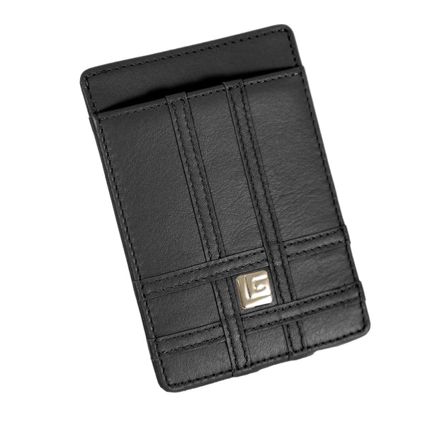 Guy Laroche กระเป๋าใส่นามบัตรหนังเรียบ สีดำ รุ่น AGP0901NS6BLS