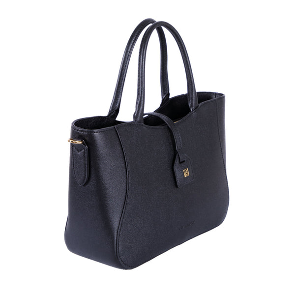 Guy Laroche กระเป๋าถือ+สายสะพายยาว หนังแข็งอัดลายเม็ดทราย - สีดำ รุ่น AGH0962FS6BLM ICCSHOPPING