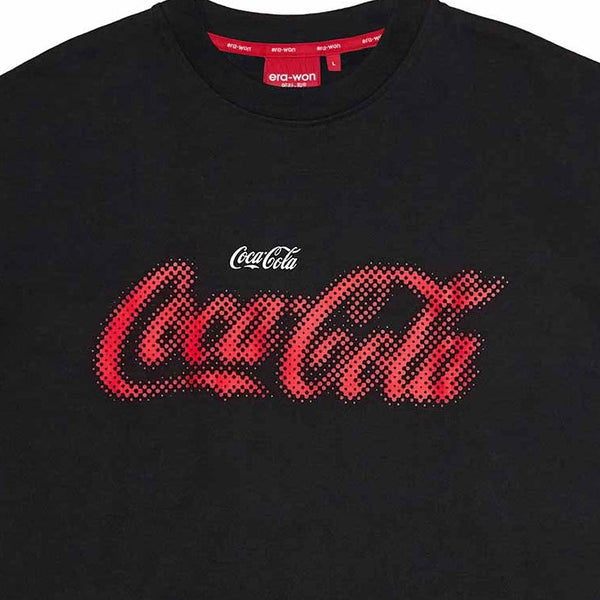 T-Shirt Oversized era-won เสื้อยืดเอราวอนโอเวอร์ไซส์แขนสั้น สำหรับคุณผู้ชาย สกรีน x Coca Cola สี ดำ ICCSHOPPING