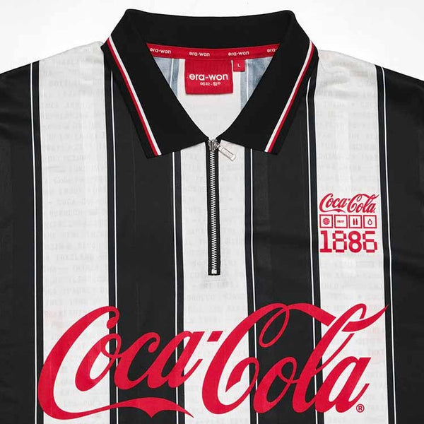 Coca Cola Jersey Oversized era-won แขนสั้น สำหรับคุณผู้ชาย ลาย Coca Cola สีดำ/ขาว ICCSHOPPING
