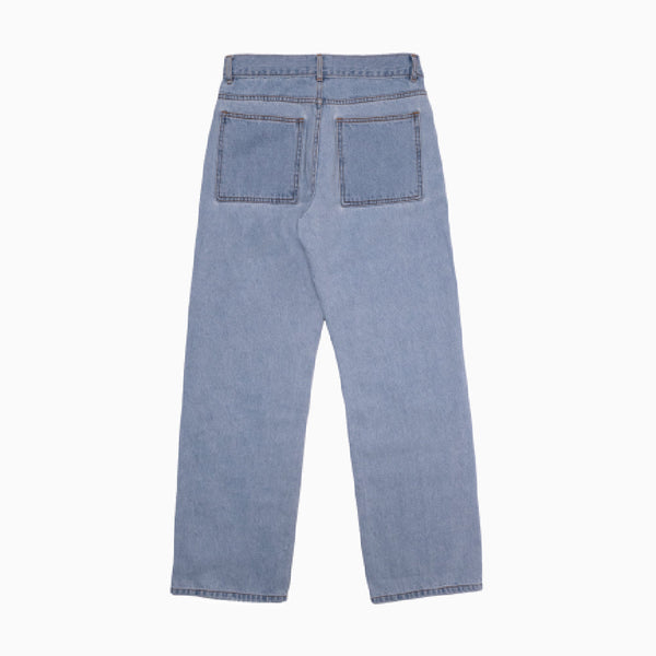 CURVE DENIM กางเกงยีนส์ขายาวทรงกระบอก สำหรับคุณผู้ชาย สีฟอกอ่อน ICCSHOPPING