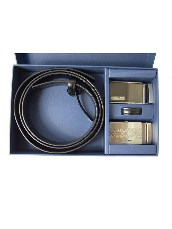 ARROW  Gift Set Auto Belt & Auto Belt (หนังวัวแท้) สีดำ รุ่น MYCG504 ICCSHOPPING