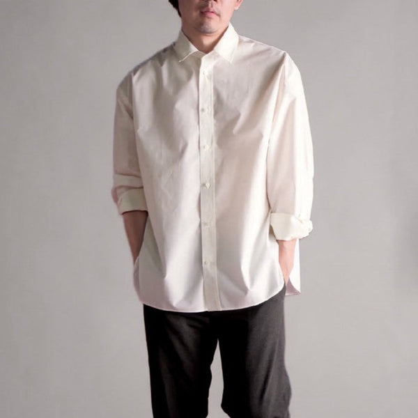 era-won เสื้อเชิ้ตคอปก แขนยาว ทรง Oversize รุ่น SHIRT Oversize สี white cream ICCSHOPPING