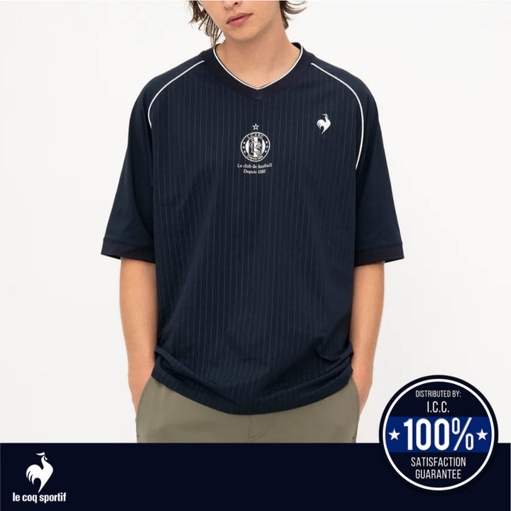 le coq sportif เสื้อฟุตบอลแขนสั้น(leclubdeLCS,Football,Sportswear,FranceStyle,เสื้อกีฬาแฟชั่นผู้ชาย) Le Coq Sportif