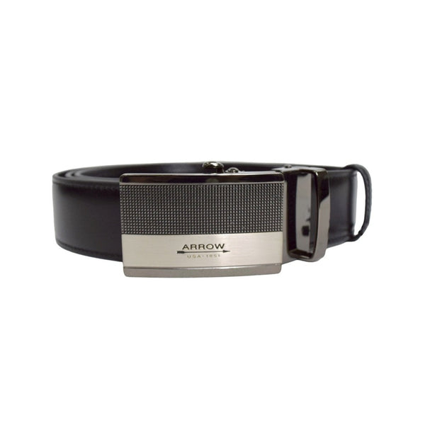 ARROW เข็มขัดผู้ชาย หัวออโต้  Auto Belt  (หนังวัวแท้จากอิตาลี)  สีดำ มี 2 ขนาดความยาวให้เลือก  รุ่น  MYCB609 ICCSHOPPING