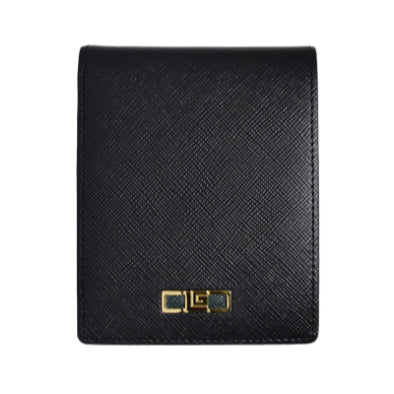 Guy Laroche กระเป๋าสตางค์ผู้หญิง พับสั้น 6 CARD หนังลาย safiano สีดำ รุ่น AGP09526S6BLS