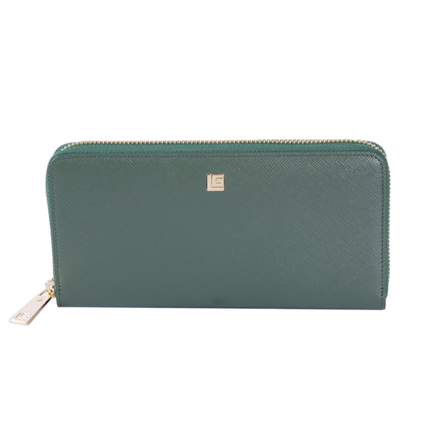Guy Laroche กระเป๋าสตางค์ผู้หญิง กระเป๋าหนัง ซิปรอบยาว สีเขียว รุ่น AGP0863ZS6GRL ICCSHOPPING