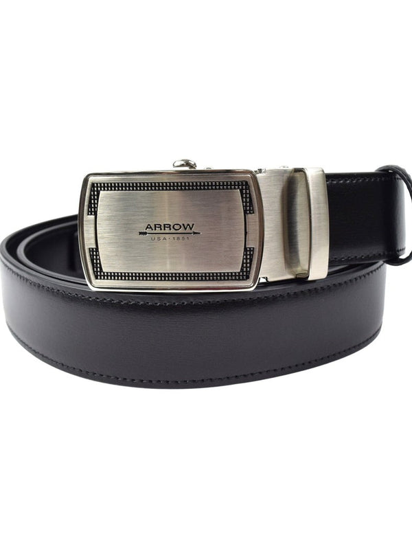 ARROW  เข็มขัดหัว Auto Belt (หนังวัวแท้) สีน้ำตาล , สีดำ รุ่น MYCB606 ICCSHOPPING