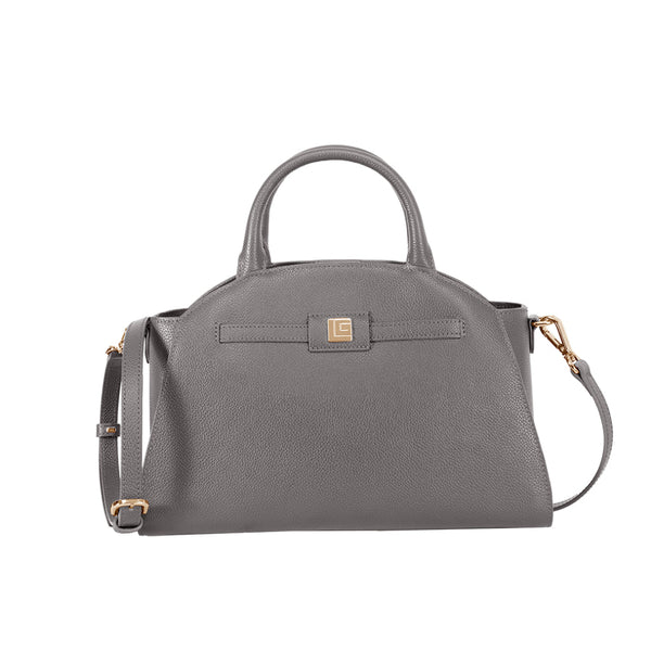 Guy Laroche กระเป๋าถือ DOUBLE TOP HANDLE + สายสะพายยาว - สีเทาเข้ม รุ่น AGH0893FS6KOM ICCSHOPPING