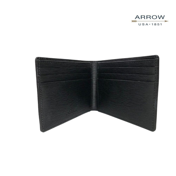 ARROW กระเป๋าสตางค์ผู้ชาย ฟังค์ชั่น 6 การ์ด (หนังวัวแท้)  สี ดำ   รุ่น MYCW158 ICCSHOPPING