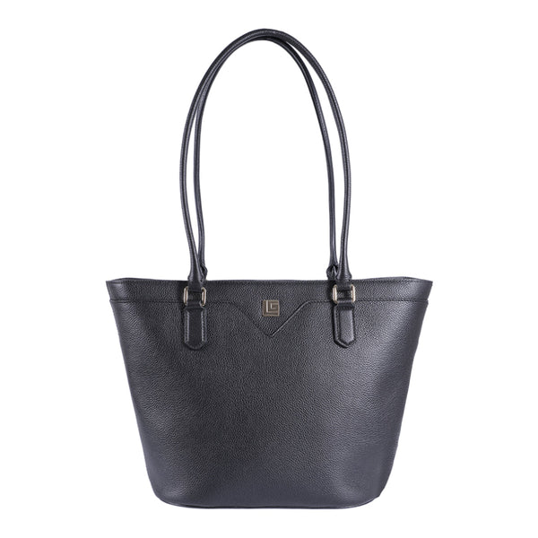 Guy Laroche กระเป๋าสะพายหนังนิ่มอัดลายลิ้นจี่ - สีดำ รุ่น AGH1002TW6BLL