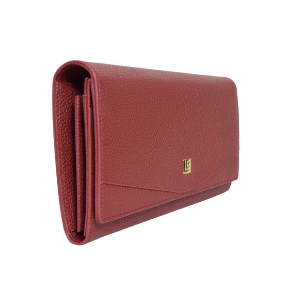 Guy Laroche กระเป๋าสตางค์ผู้หญิง กระเป๋าสตางค์ 2 พับยาว สีแดง รุ่น AGP10032WREL ICCSHOPPING