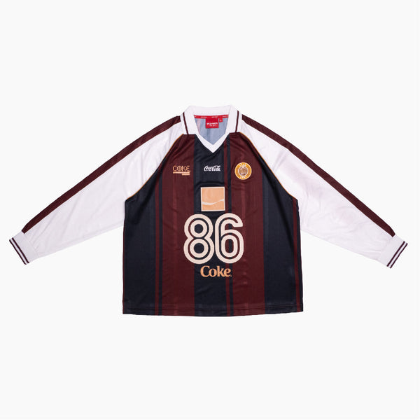 Coca Cola Jersey Oversized era-won แขนยาว สำหรับคุณผู้ชาย ลาย Coca Cola สีดำ/ขาว/แดง era-won