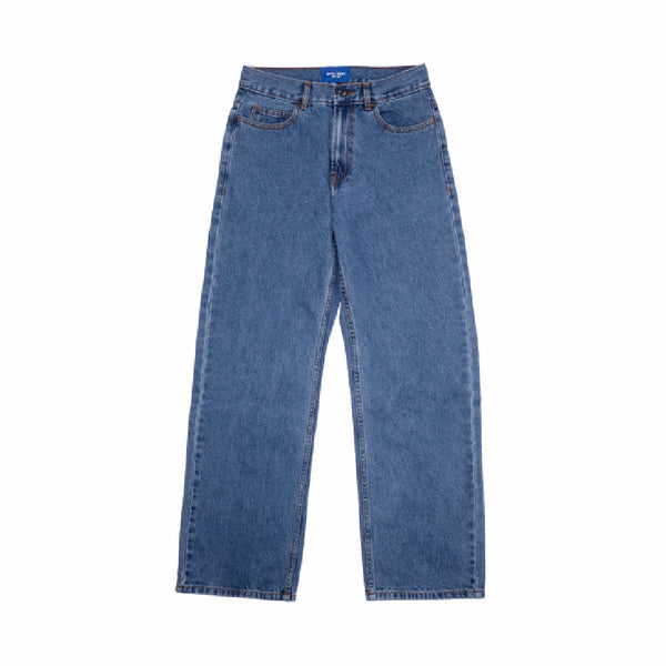 CURVE DENIM กางเกงยีนส์ขายาวทรงกระบอก สำหรับคุณผู้ชาย สีฟอกกลาง