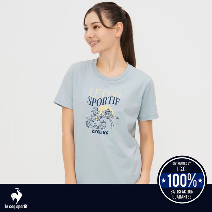 Le Coq Sportif เสื้อยืดแขนสั้นลายกราฟิก ผู้หญิง ICCSHOPPING