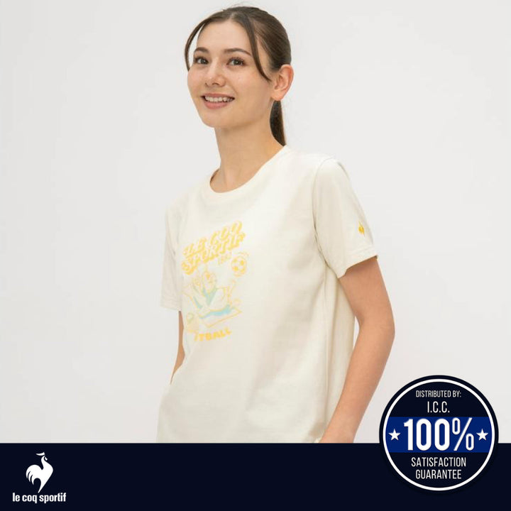 Le Coq Sportif เสื้อยืดแขนสั้นลายกราฟิก ผู้หญิง ICCSHOPPING