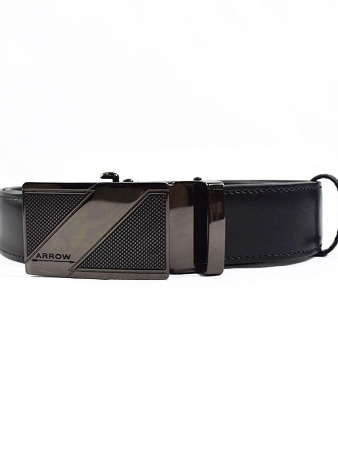 ARROW  เข็มขัดหัวAuto Belt (หนังวัวแท้) สีดำ  รุ่น MYCB602 ICCSHOPPING