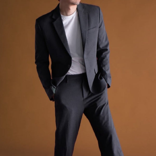 era-won เสื้อสูท ทรงเข้ารูป รุ่น MONOTONE BREASTED SUITS สี Grey ICCSHOPPING