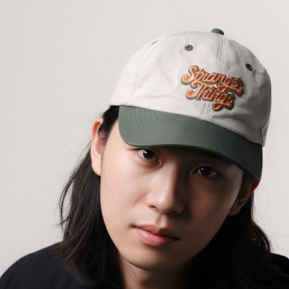 era-won หมวกแก๊บ stranger things  สี ครีม ปีกหมวกสีเขียว