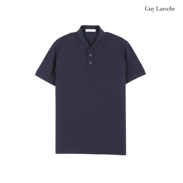 Guy Laroche เสื้อโปโลแขนสั้นสีดำ คอปก ใส่สบาย ระบายอากาศได้ดี ทรง Extra FIT รุ่น BKL6314W5BL